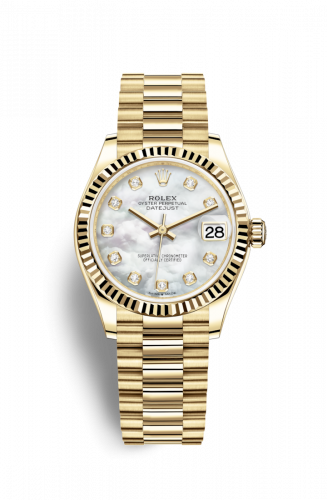 Remontoir à montres pour montre Rolex Datejust 31 Datejust 31 Yellow Or / Fluted / MOP / President