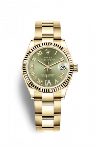 Remontoir à montres pour montre Rolex Datejust 31 Datejust 31 Yellow Or / Fluted / Olive - Roman / Oyster