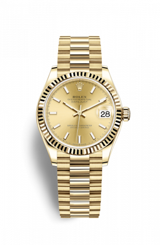 Remontoir à montres pour montre Rolex Datejust 31 Datejust 31 Yellow Or / Fluted / Champagne / President