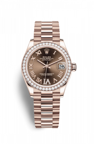 Remontoir à montres pour montre Rolex Datejust 31 Datejust 31 Rose Or / Diamond / Chocolate - Roman / President