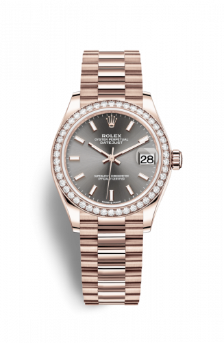 Remontoir à montres pour montre Rolex Datejust 31 Datejust 31 Rose Or / Diamond / Gris / President