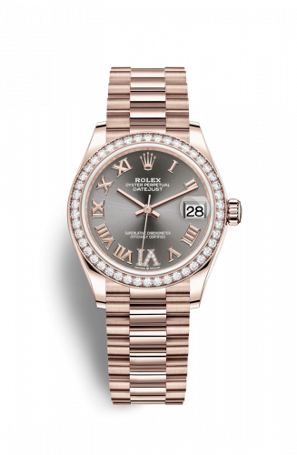 Remontoir à montres pour montre Rolex Datejust 31 Datejust 31 Rose Or / Diamond / Gris - Roman / President
