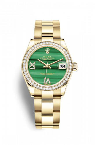 Remontoir à montres pour montre Rolex Datejust 31 Datejust 31 Yellow Or / Diamond / Malachite / Oyster