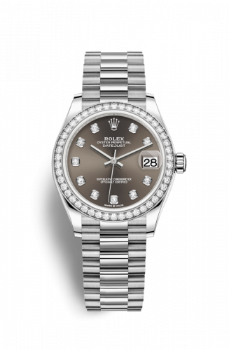 Remontoir à montres pour montre Rolex Datejust 31 Datejust 31 Or Blanc / Diamond / Gris - Diamond / President