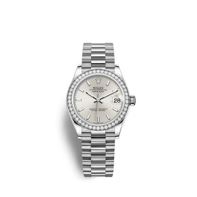 Remontoir à montres pour montre Rolex Datejust 31 Datejust 31 Or Blanc Diamond / Argent