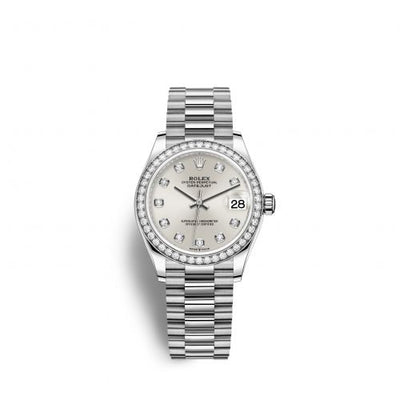 Remontoir à montres pour montre Rolex Datejust 31 Datejust 31 Or Blanc Diamond / Argent - Diamond