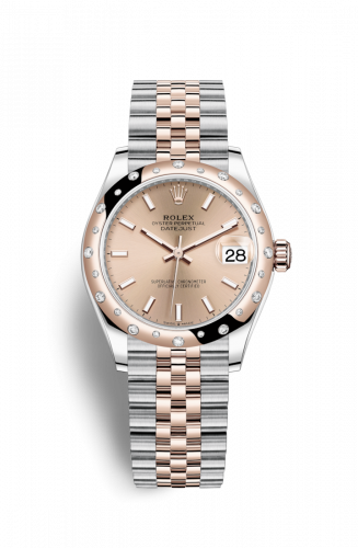 Remontoir à montres pour montre Rolex Datejust 31 Datejust 31 Stainless Steel/ Rose Or / Domed - Diamond / Rose / Jubilee