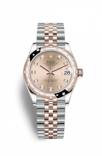 Remontoir à montres pour montre Rolex Datejust 31 Datejust 31 Stainless Steel/ Rose Or / Domed - Diamond / Rose - Diamond / Jubilee