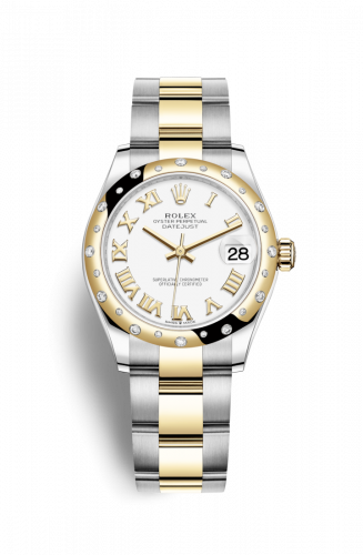 Remontoir à montres pour montre Rolex Datejust 31 Datejust 31 Stainless Steel / Yellow Or / Domed - Diamond / Blanc - Roman / Oyster