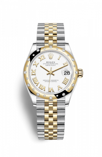 Remontoir à montres pour montre Rolex Datejust 31 Datejust 31 Stainless Steel / Yellow Or / Domed - Diamond / Blanc - Roman / Jubilee