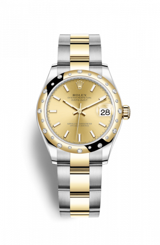 Remontoir à montres pour montre Rolex Datejust 31 Datejust 31 Stainless Steel / Yellow Or / Domed - Diamond / Champagne / Oyster