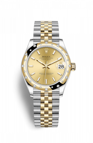 Remontoir à montres pour montre Rolex Datejust 31 Datejust 31 Stainless Steel / Yellow Or / Domed - Diamond / Champagne / Jubilee