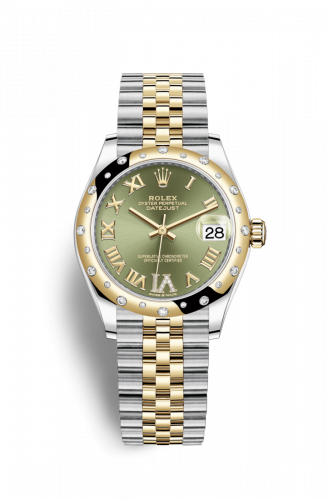 Remontoir à montres pour montre Rolex Datejust 31 Datejust 31 Stainless Steel / Yellow Or / Domed - Diamond / Olive - Roman / Jubilee