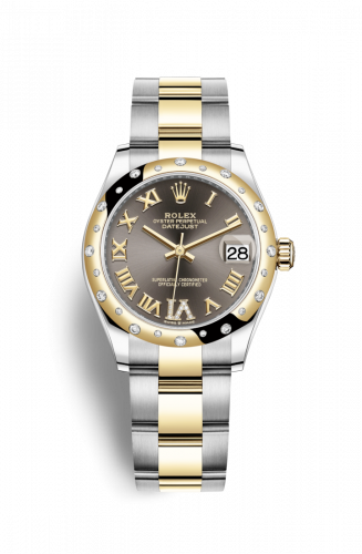 Remontoir à montres pour montre Rolex Datejust 31 Datejust 31 Stainless Steel / Yellow Or / Domed - Diamond / Gris - Roman / Oyster