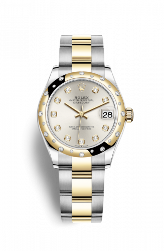 Remontoir à montres pour montre Rolex Datejust 31 Datejust 31 Stainless Steel / Yellow Or / Domed - Diamond / Argent - Diamond / Oyster