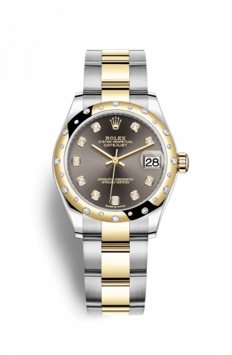 Remontoir à montres pour montre Rolex Datejust 31 Datejust 31 Stainless Steel / Yellow Or / Domed - Diamond / Gris - Diamond / Oyster