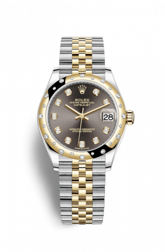 Remontoir à montres pour montre Rolex Datejust 31 Datejust 31 Stainless Steel / Yellow Or / Domed - Diamond / Gris - Diamond / Jubilee