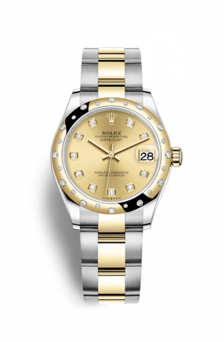 Remontoir à montres pour montre Rolex Datejust 31 Datejust 31 Stainless Steel / Yellow Or / Domed - Diamond / Champagne - Diamond / Oyster