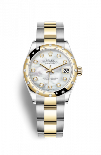 Remontoir à montres pour montre Rolex Datejust 31 Datejust 31 Stainless Steel / Yellow Or / Domed - Diamond / MOP / Oyster