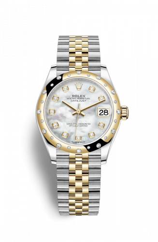 Remontoir à montres pour montre Rolex Datejust 31 Datejust 31 Stainless Steel / Yellow Or / Domed - Diamond / MOP / Jubilee
