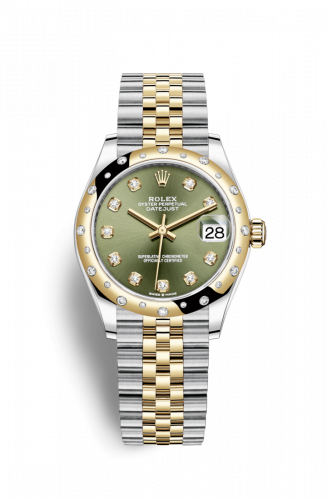 Remontoir à montres pour montre Rolex Datejust 31 Datejust 31 Stainless Steel / Yellow Or / Domed - Diamond / Olive - Diamond / Jubilee