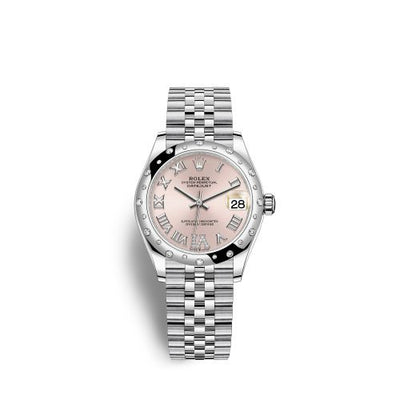 Remontoir à montres pour montre Rolex Datejust 31 Datejust 31 Stainless Steel Domed Diamond / Jubilee / Rose - Roman