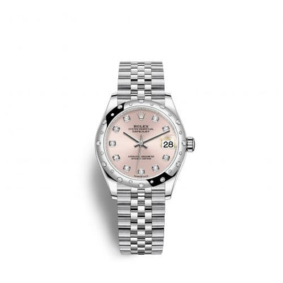 Remontoir à montres pour montre Rolex Datejust 31 Datejust 31 Stainless Steel Domed Diamond / Jubilee / Rose - Diamond