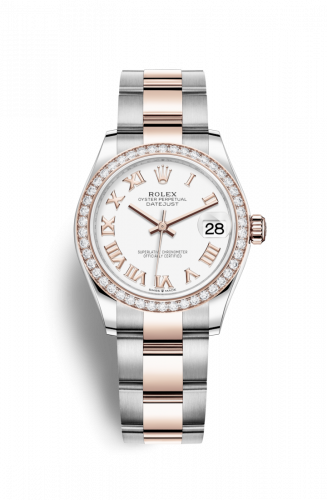 Remontoir à montres pour montre Rolex Datejust 31 Datejust 31 Stainless Steel/ Rose Or / Diamond / Blanc - Roman / Oyster