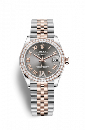 Remontoir à montres pour montre Rolex Datejust 31 Datejust 31 Stainless Steel/ Rose Or / Diamond / Gris - Roman / Jubilee