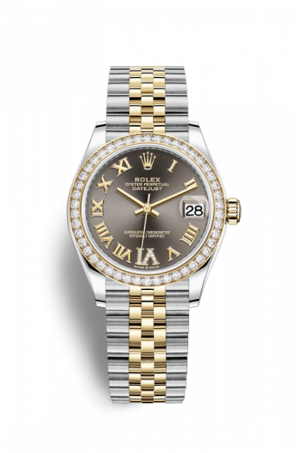 Remontoir à montres pour montre Rolex Datejust 31 Datejust 31 Stainless Steel / Yellow Or / Diamond / Gris - Roman / Jubilee