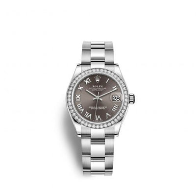 Remontoir à montres pour montre Rolex Datejust 31 Datejust 31 Stainless Steel Diamond / Oyster / Gris - Roman
