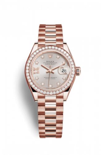 Remontoir à montres pour montre Rolex Lady-Datejust Lady-Datejust 28 Everose Diamond / President / Sundust Diamond