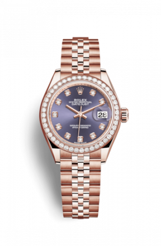 Remontoir à montres pour montre Rolex Lady-Datejust Lady-Datejust 28 Everose Diamond / Jubilee / Aubergine