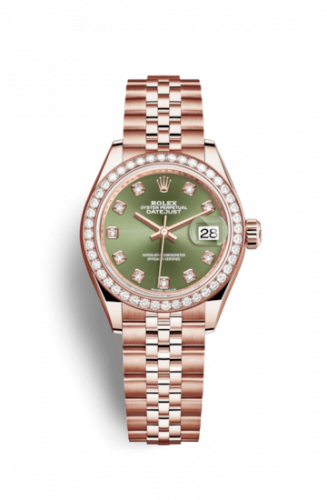 Remontoir à montres pour montre Rolex Lady-Datejust Lady-Datejust 28 Everose Diamond / Jubilee / Olive Diamond