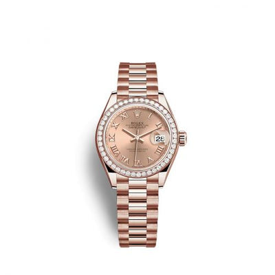 Remontoir à montres pour montre Rolex Lady-Datejust Lady-Datejust 28 Rose Or / Diamond / Rose - Roman / President