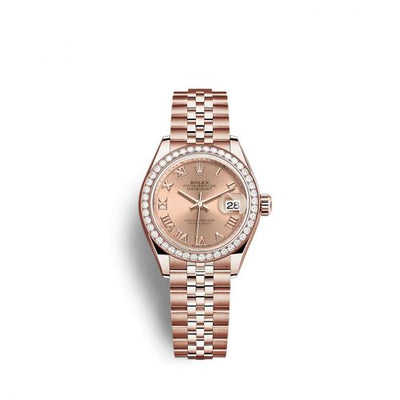 Remontoir à montres pour montre Rolex Lady-Datejust Lady-Datejust 28 Rose Or / Diamond / Rose - Roman / Jubilee