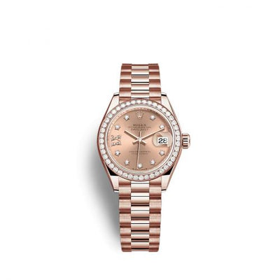 Remontoir à montres pour montre Rolex Lady-Datejust Lady-Datejust 28 Rose Or / Diamond / Rose - Diamond / President