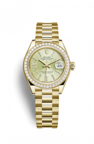 Remontoir à montres pour montre Rolex Lady-Datejust Lady-Datejust 28 Yellow Or Diamond / President / Linden Diamonds