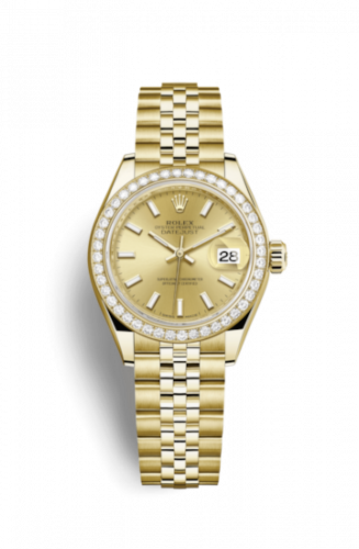Remontoir à montres pour montre Rolex Lady-Datejust Lady-Datejust 28 Yellow Or Diamond / Jubilee / Champagne
