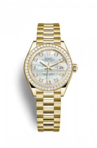 Remontoir à montres pour montre Rolex Lady-Datejust Lady-Datejust 28 Yellow Or Diamond / President / MOP