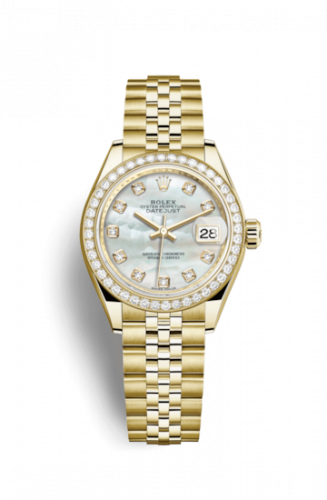Remontoir à montres pour montre Rolex Lady-Datejust Lady-Datejust 28 Yellow Or Diamond / Jubilee / MOP