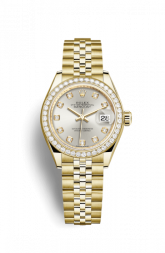Remontoir à montres pour montre Rolex Lady-Datejust Lady-Datejust 28 Yellow Or Diamond / Jubilee / Argent Diamond