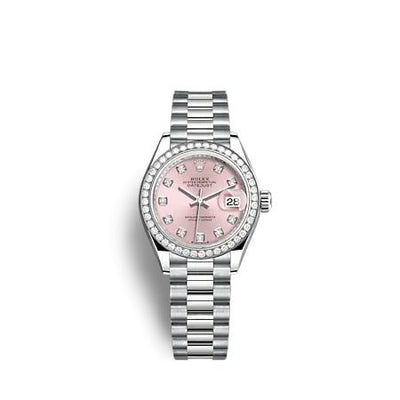 Remontoir à montres pour montre Rolex Lady-Datejust Lady-Datejust 28 Or Blanc - Diamond / President / Rose - Diamond