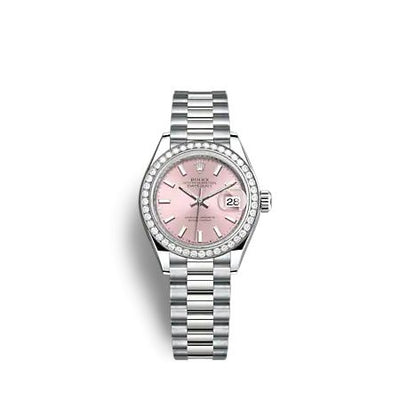 Remontoir à montres pour montre Rolex Lady-Datejust Lady-Datejust 28 Or Blanc - Diamond / President / Rose