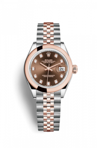 Remontoir à montres pour montre Rolex Lady-Datejust Lady-Datejust 28 Rolesor Rose Domed / Jubilee / Chocolate Diamond