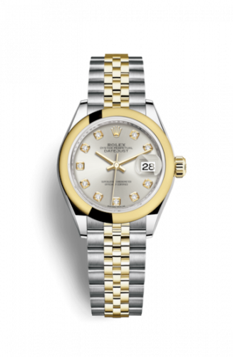 Remontoir à montres pour montre Rolex Lady-Datejust Lady-Datejust 28 Rolesor Yellow Domed / Jubilee / Argent Diamond
