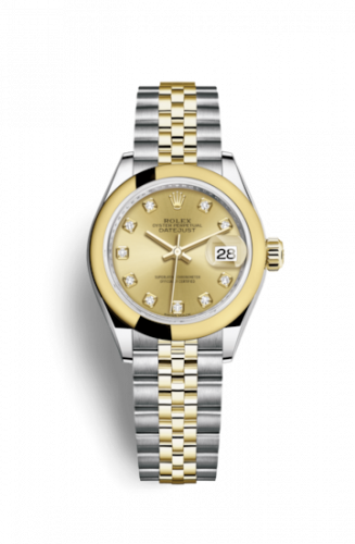Remontoir à montres pour montre Rolex Lady-Datejust Lady-Datejust 28 Rolesor Yellow Domed / Jubilee / Champagne Diamond