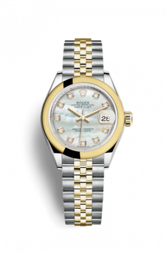 Remontoir à montres pour montre Rolex Lady-Datejust Lady-Datejust 28 Rolesor Yellow Domed / Jubilee / MOP