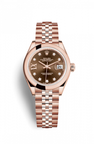 Remontoir à montres pour montre Rolex Lady-Datejust Lady-Datejust 28 Everose Domed / Jubilee / Chocolate Diamond