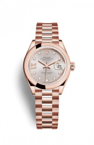 Remontoir à montres pour montre Rolex Lady-Datejust Lady-Datejust 28 Everose Domed / President / Sundust Diamond